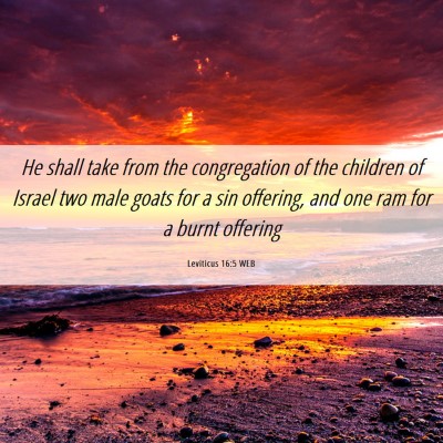 Picture 06 - Leviticus 16:5 WEB - He shall take from the congregation of the - Bible Verse Picture