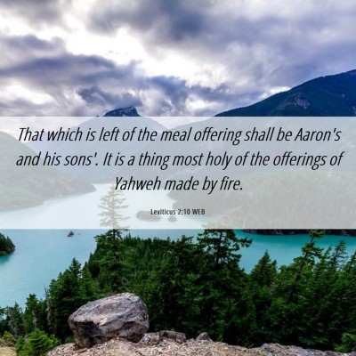 Picture 06 - Leviticus 2:10 WEB - That which is left of the meal offering shall be - Bible Verse Picture