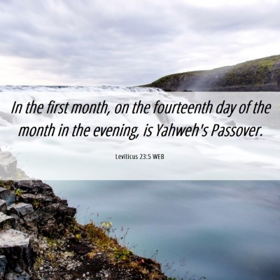 Picture 06 - Leviticus 23:5 WEB - In the first month, on the fourteenth day of the - Bible Verse Picture