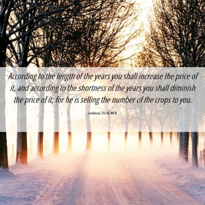 Picture 06 - Leviticus 25:16 WEB - According to the length of the years you shall - Bible Verse Picture