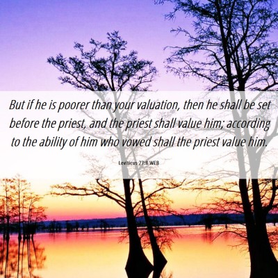 Picture 06 - Leviticus 27:8 WEB - But if he is poorer than your valuation, then he - Bible Verse Picture