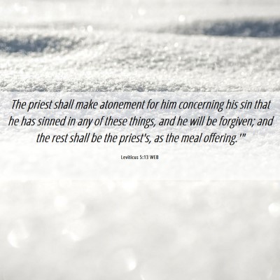 Picture 06 - Leviticus 5:13 WEB - The priest shall make atonement for him - Bible Verse Picture