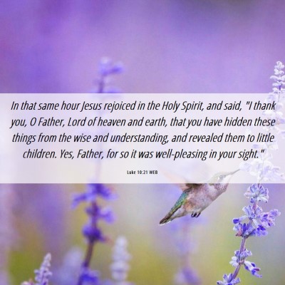 Picture 06 - Luke 10:21 WEB - In that same hour Jesus rejoiced in the Holy - Bible Verse Picture