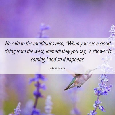 Picture 06 - Luke 12:54 WEB - He said to the multitudes also, 