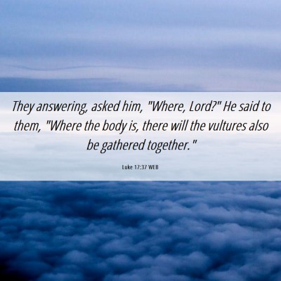 Picture 06 - Luke 17:37 WEB - They answering, asked him, 