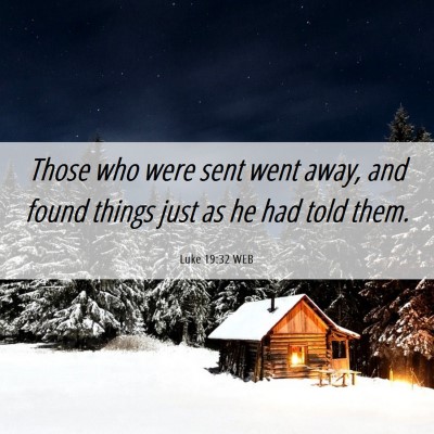 Picture 06 - Luke 19:32 WEB - Those who were sent went away, and found things - Bible Verse Picture