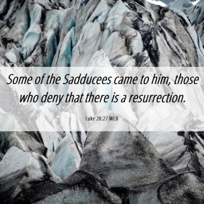 Picture 06 - Luke 20:27 WEB - Some of the Sadducees came to him, those who deny - Bible Verse Picture