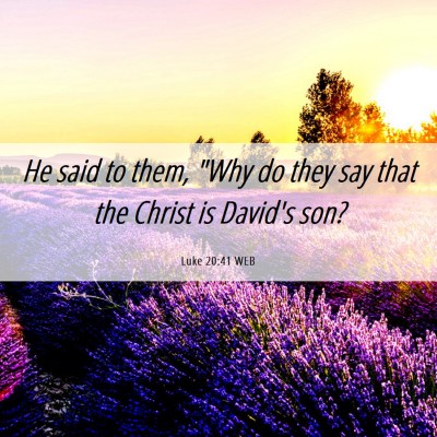 Picture 06 - Luke 20:41 WEB - He said to them, 