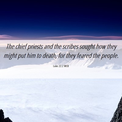 Picture 06 - Luke 22:2 WEB - The chief priests and the scribes sought how they - Bible Verse Picture