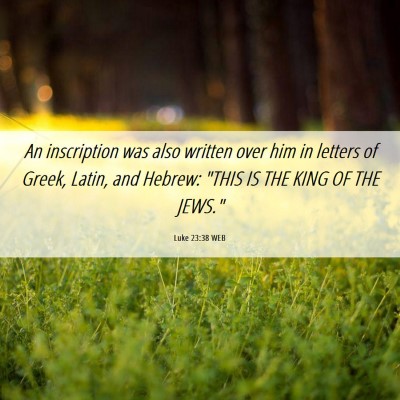 Picture 06 - Luke 23:38 WEB - An inscription was also written over him in - Bible Verse Picture