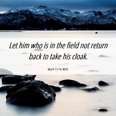 Picture 06 - Mark 13:16 WEB - Let him who is in the field not return back to - Bible Verse Picture