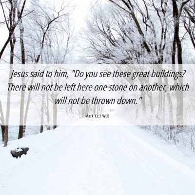 Picture 06 - Mark 13:2 WEB - Jesus said to him, 