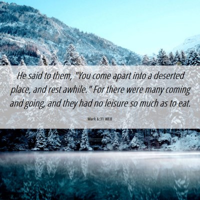 Picture 06 - Mark 6:31 WEB - He said to them, 