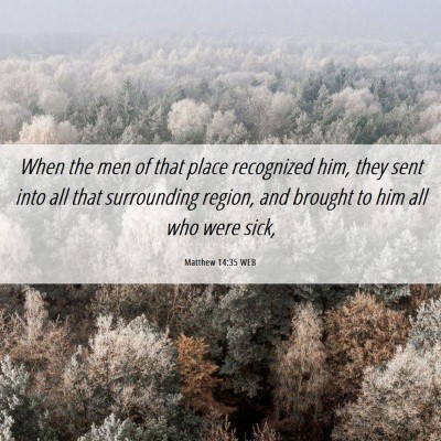 Picture 06 - Matthew 14:35 WEB - When the men of that place recognized him, they - Bible Verse Picture