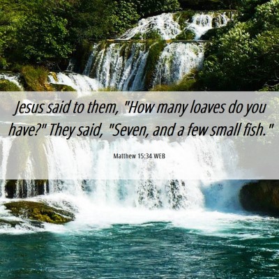 Picture 06 - Matthew 15:34 WEB - Jesus said to them, 