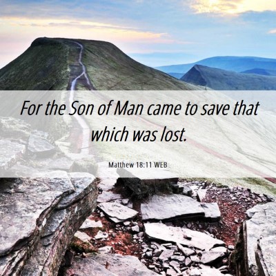 Picture 06 - Matthew 18:11 WEB - For the Son of Man came to save that which was - Bible Verse Picture