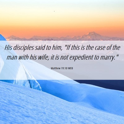 Picture 06 - Matthew 19:10 WEB - His disciples said to him, 