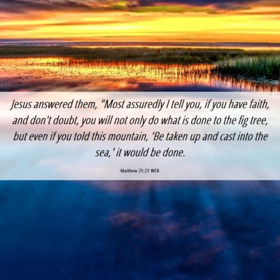 Picture 06 - Matthew 21:21 WEB - Jesus answered them, 