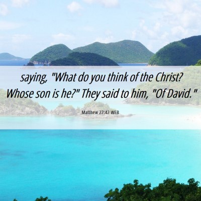 Picture 06 - Matthew 22:42 WEB - saying, 