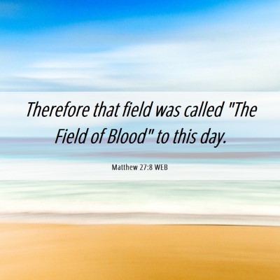 Picture 06 - Matthew 27:8 WEB - Therefore that field was called 