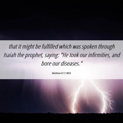 Picture 06 - Matthew 8:17 WEB - that it might be fulfilled which was spoken - Bible Verse Picture