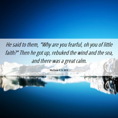 Picture 06 - Matthew 8:26 WEB - He said to them, 