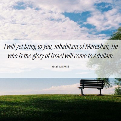Picture 06 - Micah 1:15 WEB - I will yet bring to you, inhabitant of Mareshah, - Bible Verse Picture
