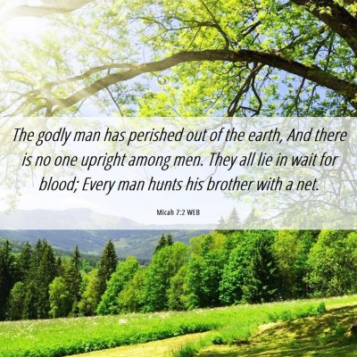 Picture 06 - Micah 7:2 WEB - The godly man has perished out of the earth, And - Bible Verse Picture