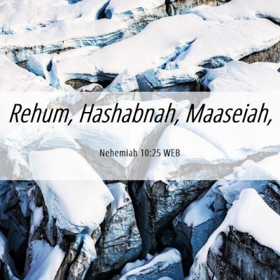 Picture 06 - Nehemiah 10:25 WEB - Rehum, Hashabnah, - Bible Verse Picture