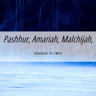Picture 06 - Nehemiah 10:3 WEB - Pashhur, Amariah, - Bible Verse Picture