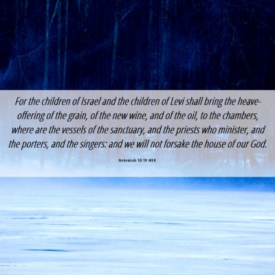 Picture 06 - Nehemiah 10:39 WEB - For the children of Israel and the children of - Bible Verse Picture