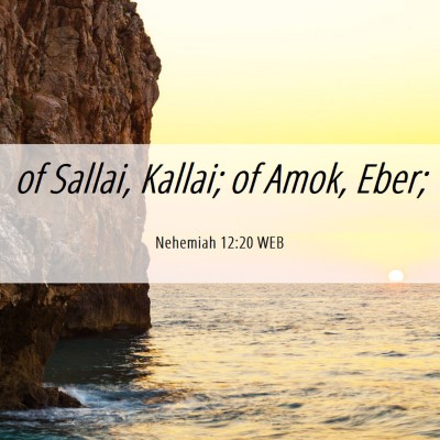 Picture 06 - Nehemiah 12:20 WEB - of Sallai, Kallai; of Amok, - Bible Verse Picture