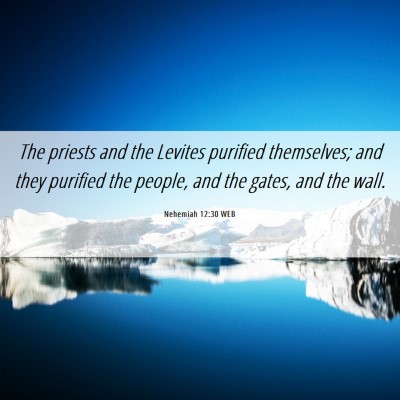Picture 06 - Nehemiah 12:30 WEB - The priests and the Levites purified themselves; - Bible Verse Picture