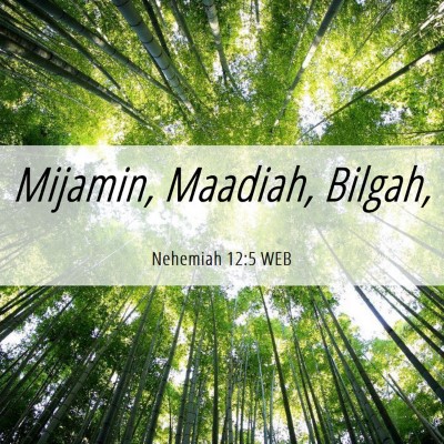 Picture 06 - Nehemiah 12:5 WEB - Mijamin, Maadiah, - Bible Verse Picture