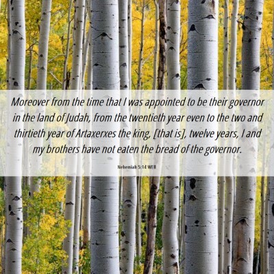 Picture 06 - Nehemiah 5:14 WEB - Moreover from the time that I was appointed to be - Bible Verse Picture
