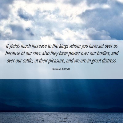 Picture 06 - Nehemiah 9:37 WEB - It yields much increase to the kings whom you - Bible Verse Picture