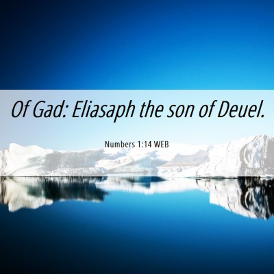 Picture 06 - Numbers 1:14 WEB - Of Gad: Eliasaph the son of - Bible Verse Picture