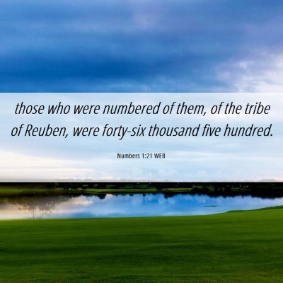 Picture 06 - Numbers 1:21 WEB - those who were numbered of them, of the tribe of - Bible Verse Picture