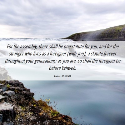 Picture 06 - Numbers 15:15 WEB - For the assembly, there shall be one statute for - Bible Verse Picture