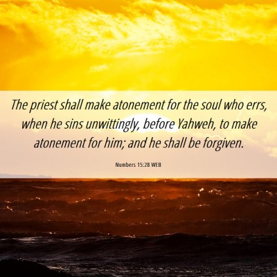 Picture 06 - Numbers 15:28 WEB - The priest shall make atonement for the soul who - Bible Verse Picture