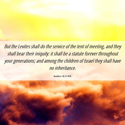 Picture 06 - Numbers 18:23 WEB - But the Levites shall do the service of the tent - Bible Verse Picture