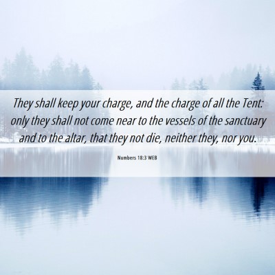 Picture 06 - Numbers 18:3 WEB - They shall keep your charge, and the charge of - Bible Verse Picture