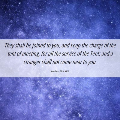 Picture 06 - Numbers 18:4 WEB - They shall be joined to you, and keep the charge - Bible Verse Picture