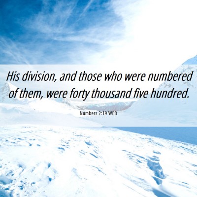 Picture 06 - Numbers 2:19 WEB - His division, and those who were numbered of - Bible Verse Picture