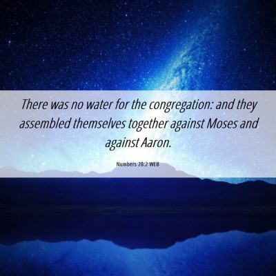 Picture 06 - Numbers 20:2 WEB - There was no water for the congregation: and they - Bible Verse Picture