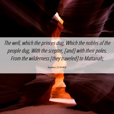 Picture 06 - Numbers 21:18 WEB - The well, which the princes dug, Which the nobles - Bible Verse Picture