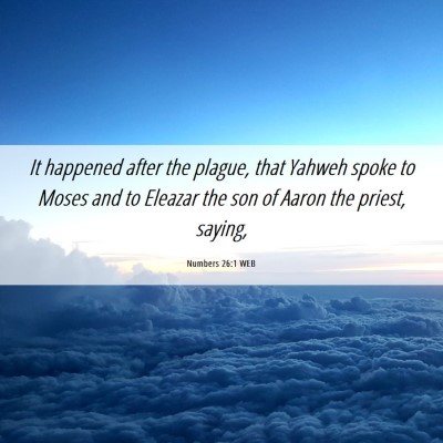 Picture 06 - Numbers 26:1 WEB - It happened after the plague, that Yahweh spoke - Bible Verse Picture