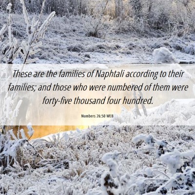Picture 06 - Numbers 26:50 WEB - These are the families of Naphtali according to - Bible Verse Picture