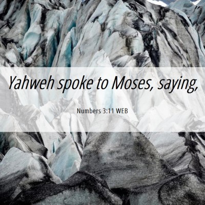 Picture 06 - Numbers 3:11 WEB - Yahweh spoke to Moses, - Bible Verse Picture