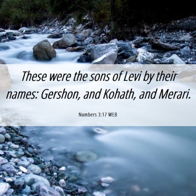 Picture 06 - Numbers 3:17 WEB - These were the sons of Levi by their names: - Bible Verse Picture